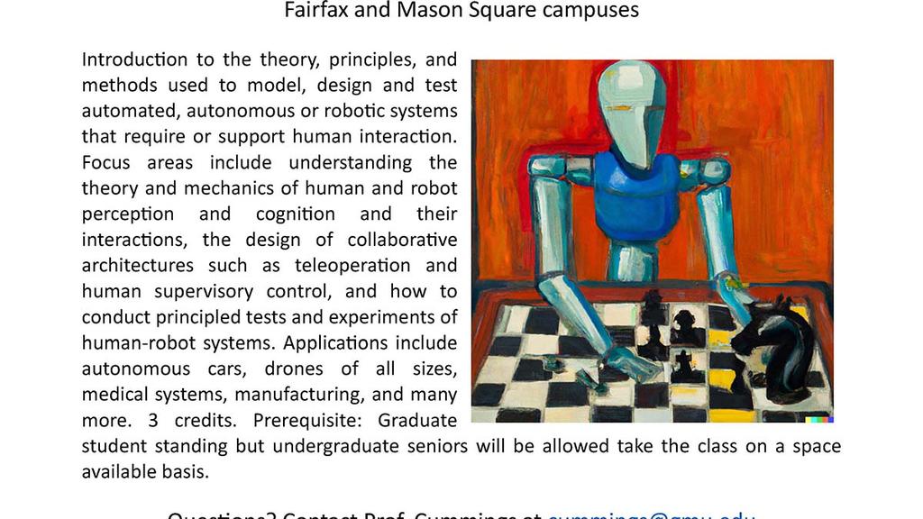 A painting of a robot playing chess